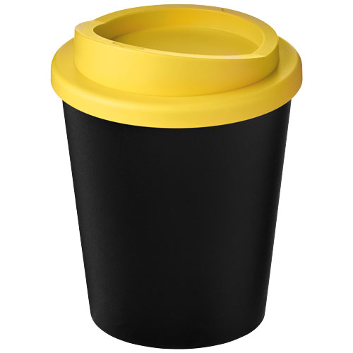 Gobelet recyclé promotionnel Espresso Eco de 250 ml Americano® Noir / Jaune